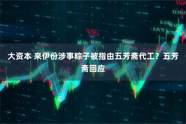 大资本 来伊份涉事粽子被指由五芳斋代工？五芳斋回应
